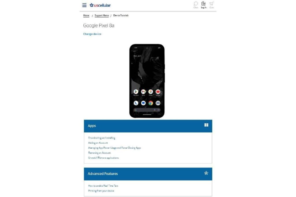 Google Pixel 8a 美国运营商列表