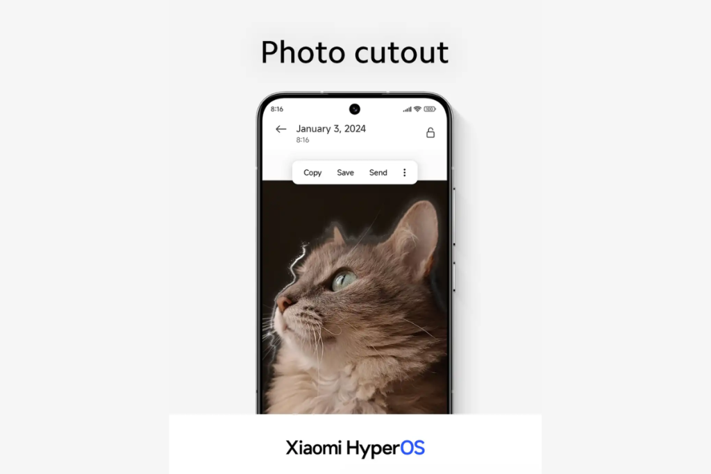 HyperOS Gallery-functie voor het bijsnijden van foto's