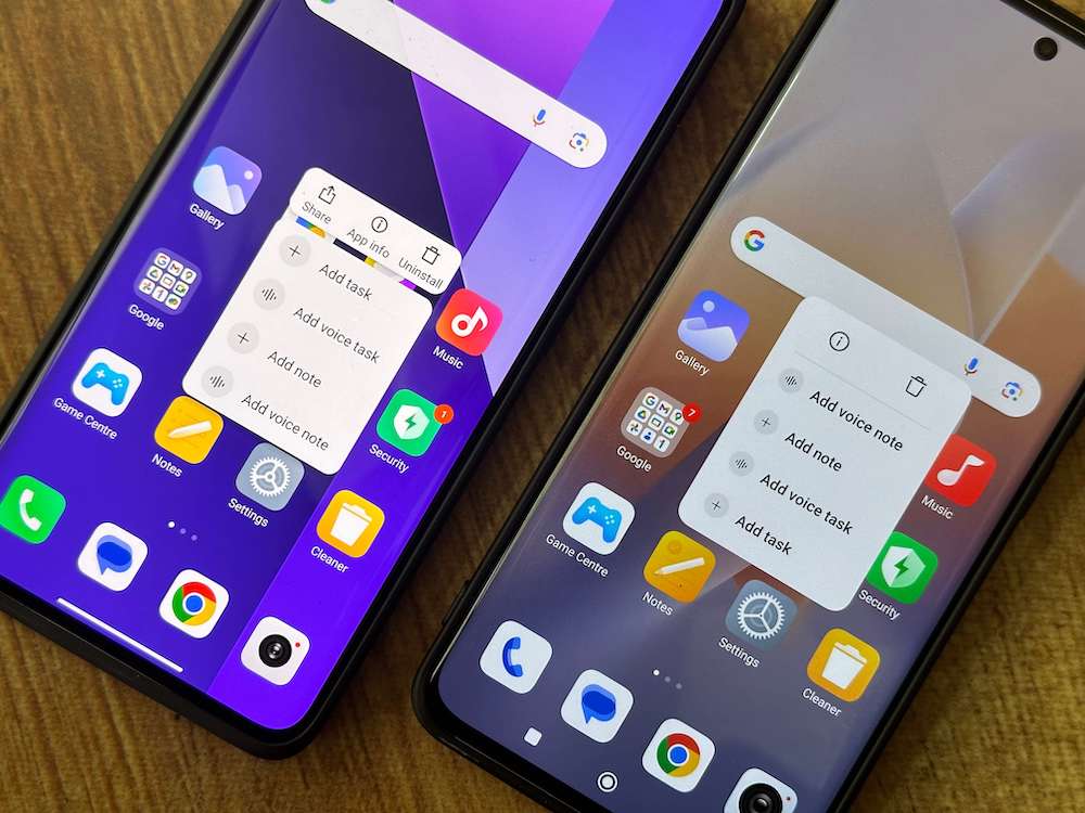 HyperOS 与 MIUI 应用程序图标和选项