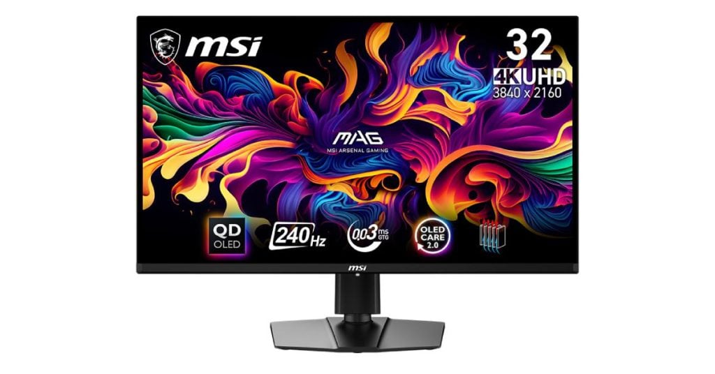 MSI MAG 321UPX QD-OLED gaming monitor