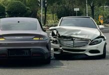 Xiaomi SU7 in first reported accident, results in heavy damage to Mercedes-Benz sedan