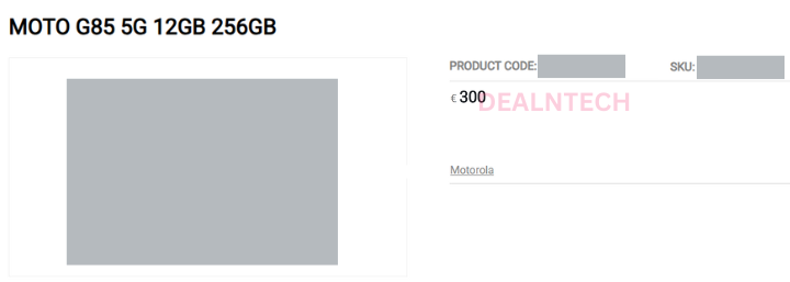 Moto G85 5G european listing