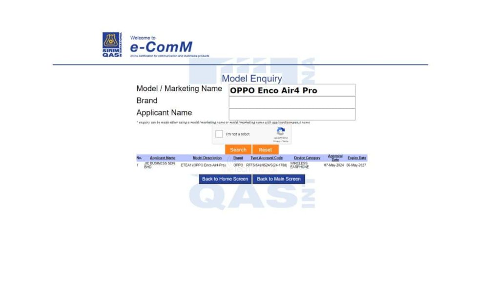 Oppo Enco Air 4 Pro SIRIM