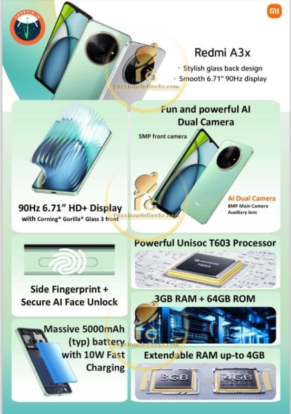 Redmi A3x Specifications