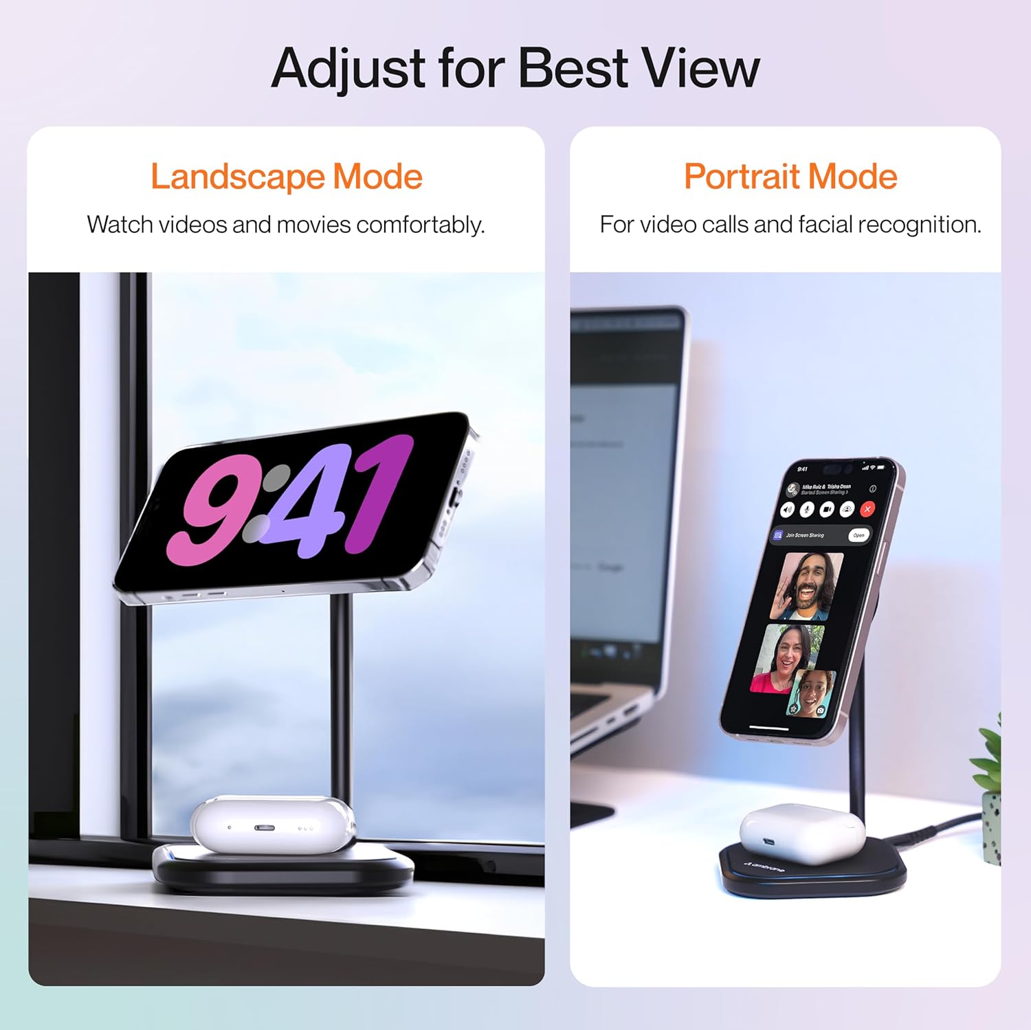 Ambrane 20W MagSafe 2in1 Wireless Charger