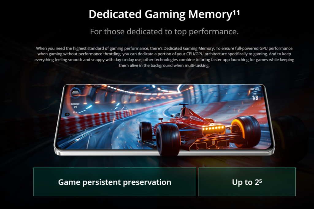 Realme GT 6T - Dedicated Gaming Memory