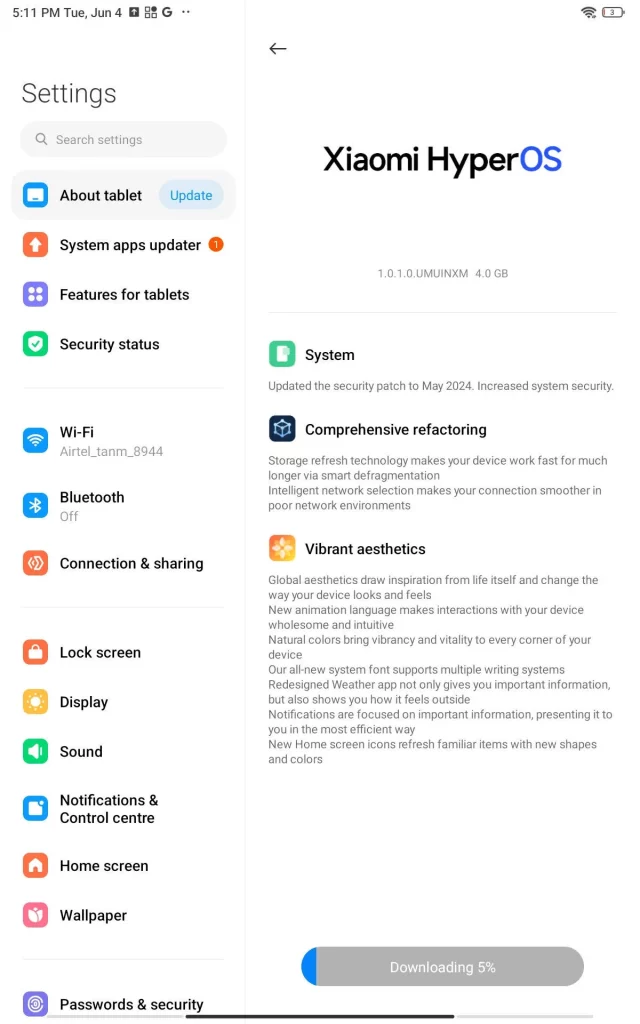 Redmi Pad SE HyperOS update offers new features and Redmi Pad SE HyperOS update offers new features and