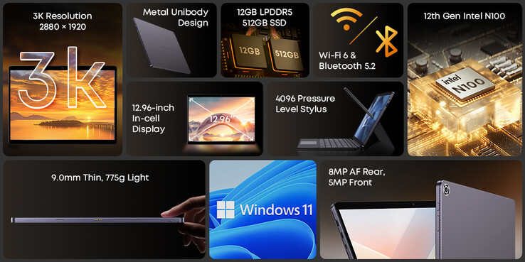 Chuwi Hi10 Max 2-in-1 tablet with Intel 12th gen CPU, 3K display ...