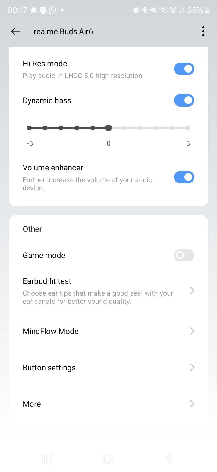 Realme Buds AIr 6 - Realme Link app