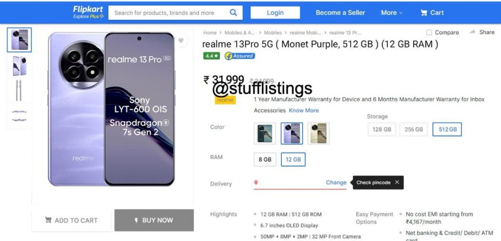 Realme 13 Pro price