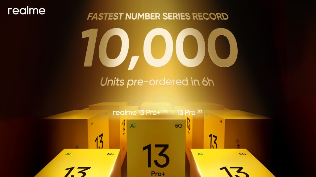 Realme 13 Pro series pre-order numbers