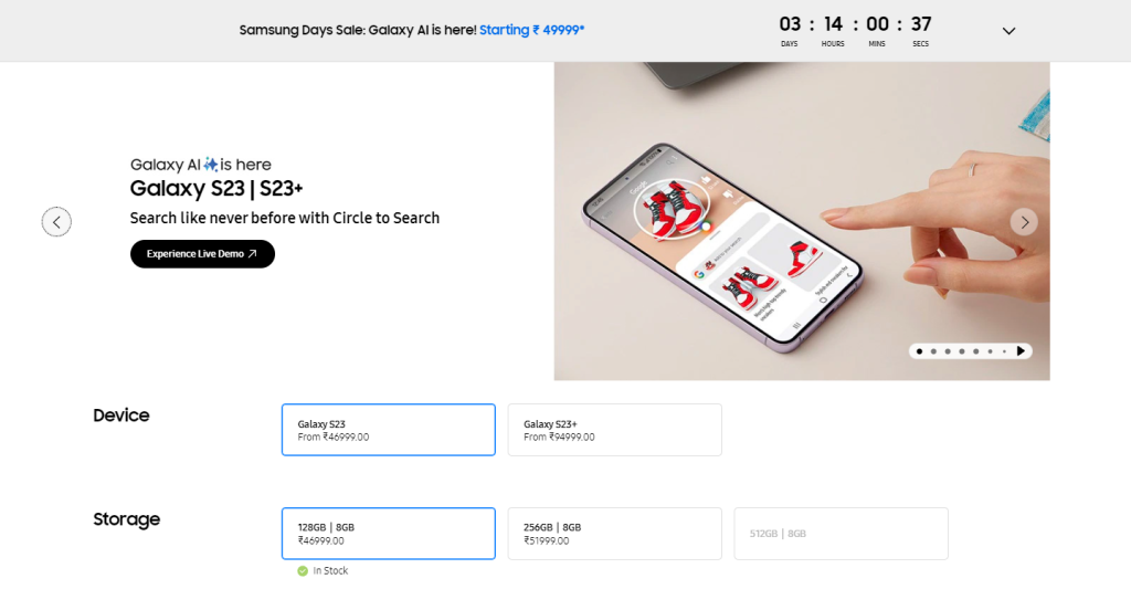 Samsung Galaxy S23 offer