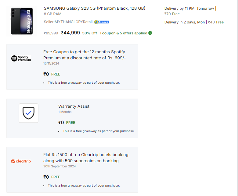 Samsung Galaxy S23 offer