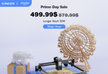 LONGER Prime Day Deal: $300 Off on Ray5 20W Laser Engraver, Spin The Wheel, $50 Coupon Longer Prime Day