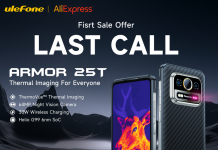 Last chance to grab Ulefone Armor 25T thermal phone at first sale price of $259.99 Ulefone Armor 25T