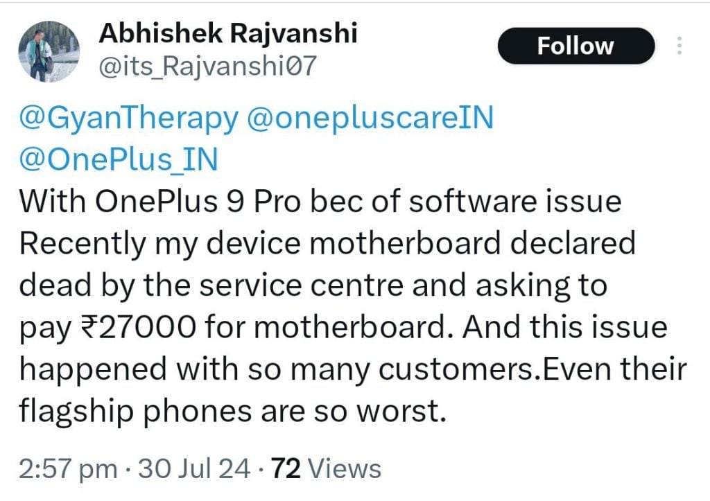 OnePlus 9 Pro motherboard problem
