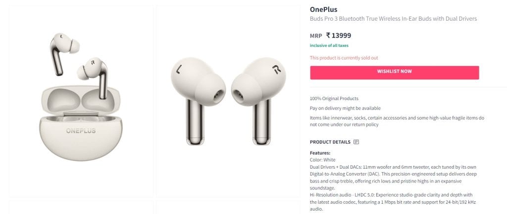 OnePlus Buds Pro 3 MYNTRA