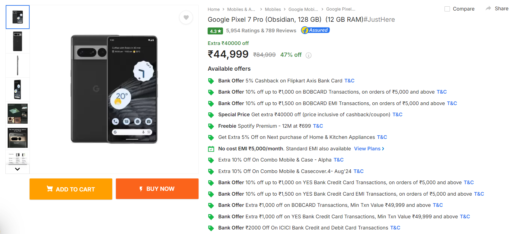 Google Pixel 7 Pro offer