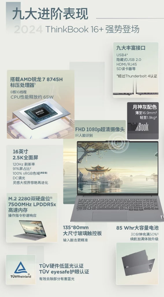 Lenovo ThinkBook 16+ Ryzen Edition 2024 specs