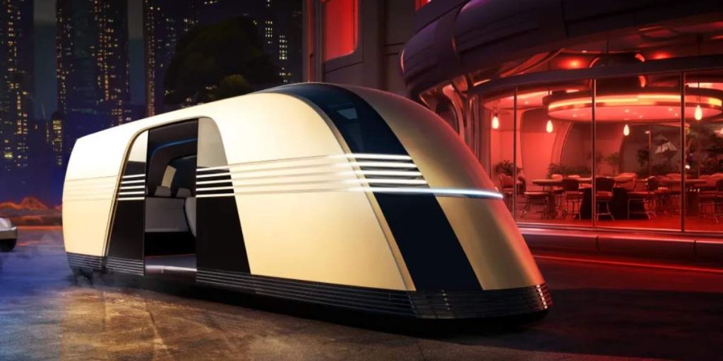 Tesla Robovan is a selfdriving 20seat passenger/cargo vehicle that's