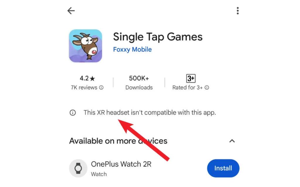 Play Store expands to XR

