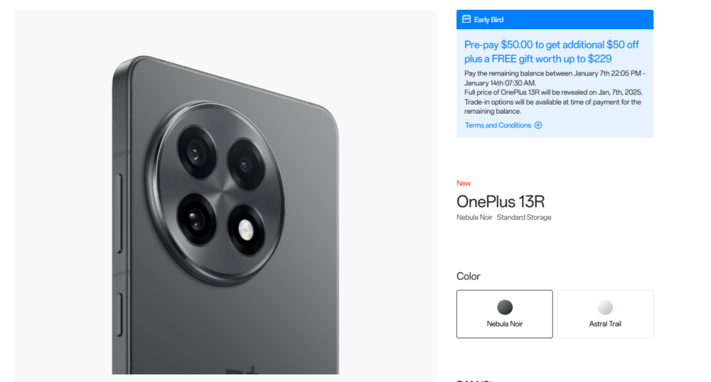 Praorder OnePlus 13R