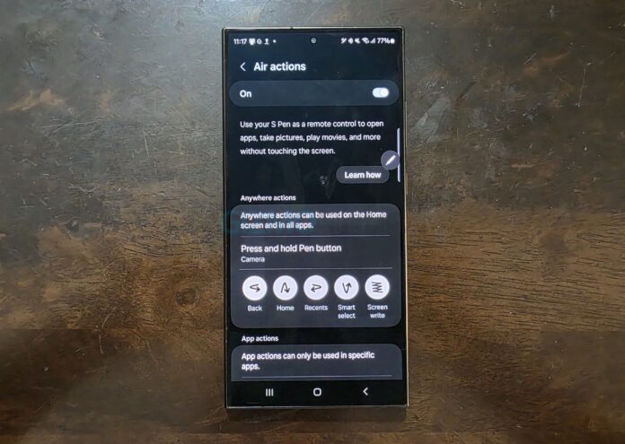 Samsung Galaxy S24 Ultra - Air Actions