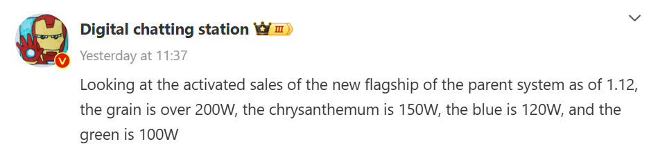 Xiaomi 15 series sales data