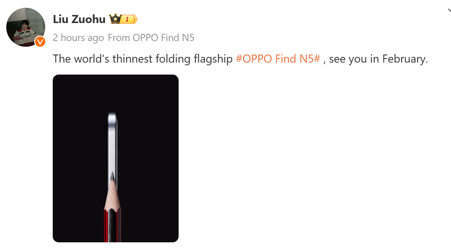 Teaser OPPO Find N5 dirilis