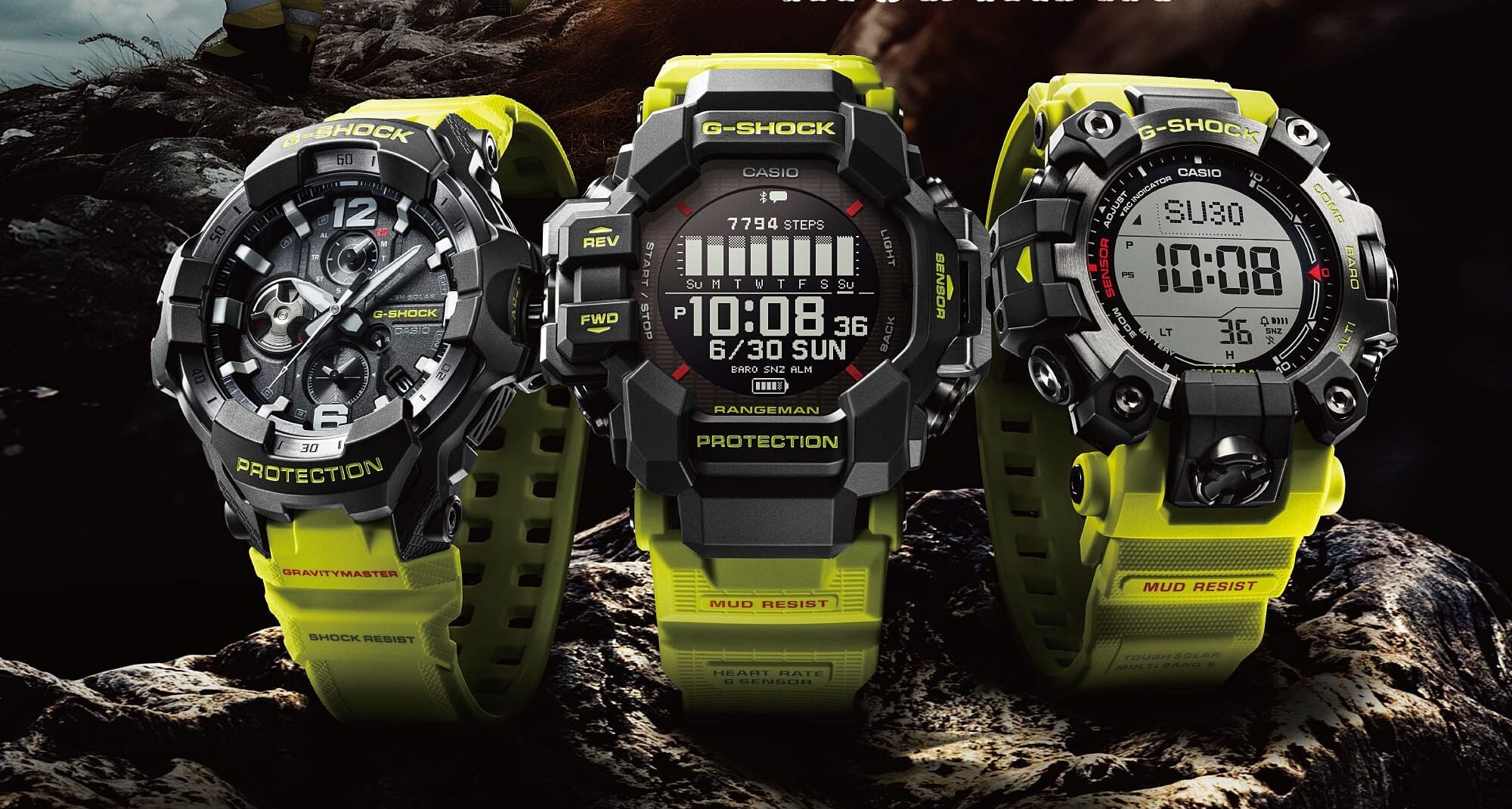 Casio Launches 'Caution Yellow' Master of G Watches in Japan