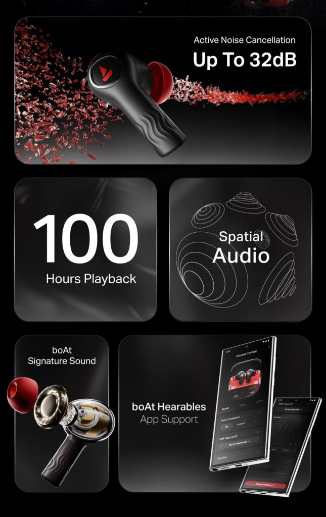 boAt Nirvana Crystl earbuds