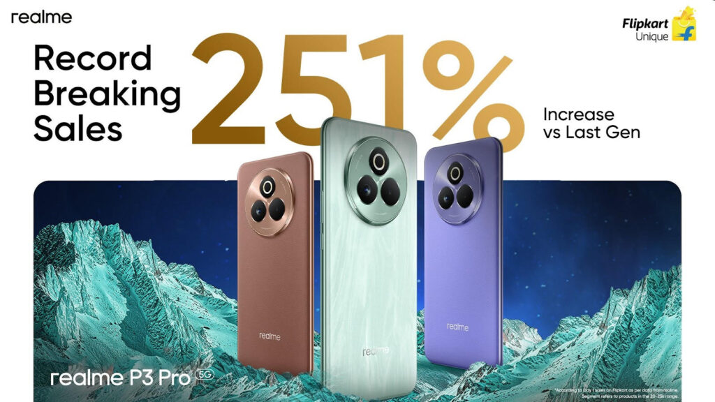 Realme P3 Pro 251% increased sale over P2 Pro
