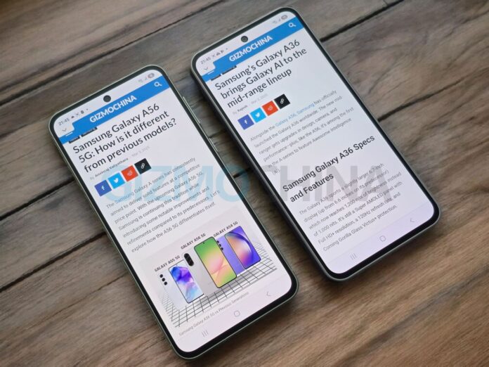 Sasmsung Galaxy A56 (left) and Galaxy A36 (right)+.jpg