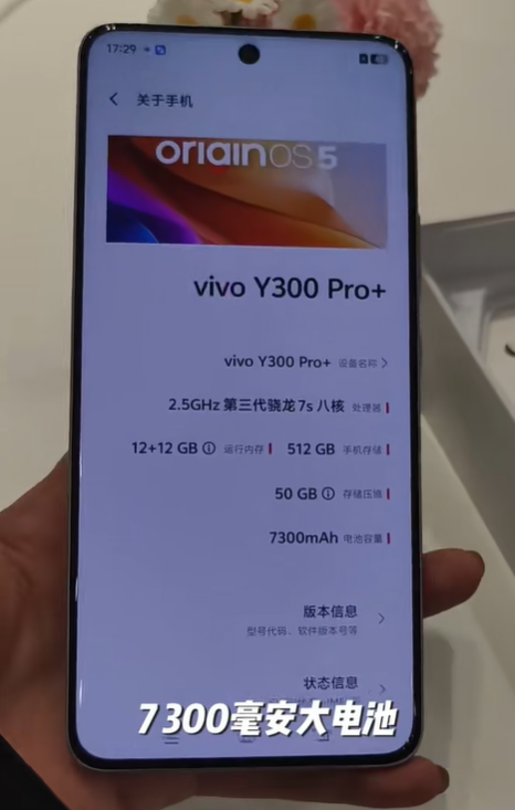 Vivo Y300 Pro+ key specs