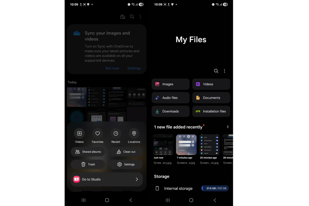 Samsung One UI 8 Gallery and My Files