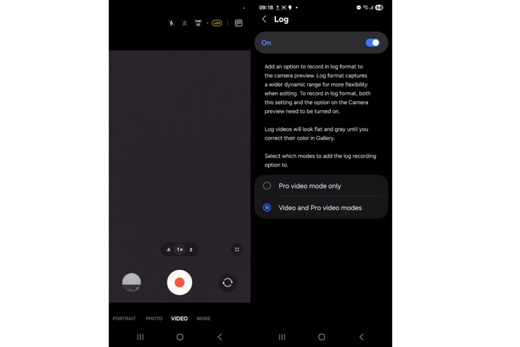 Samsung One UI 8 Log Video