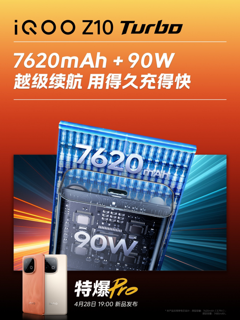 iQOO Z10 Turbo battery, charging