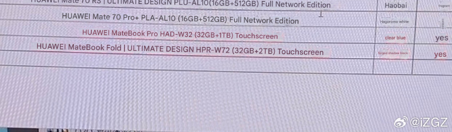 Opsi warna Huawei MateBook Fold Ultimate Design
