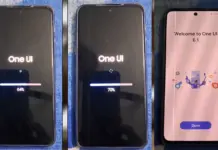 One UI update caught on camera cooking a green line on S21 FE