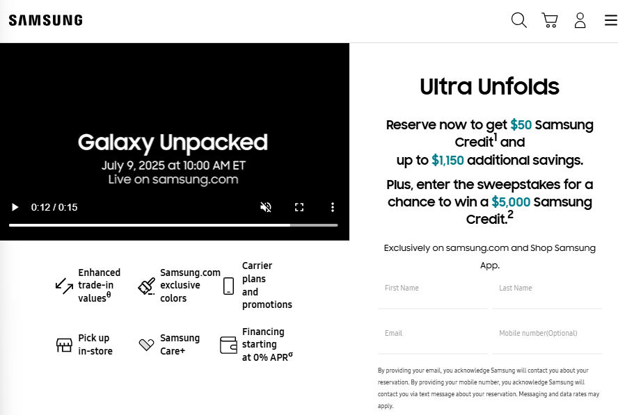 Samsung Galaxy Z Fold 7 dan Z Flip 7 sudah bisa direservasi lewat online