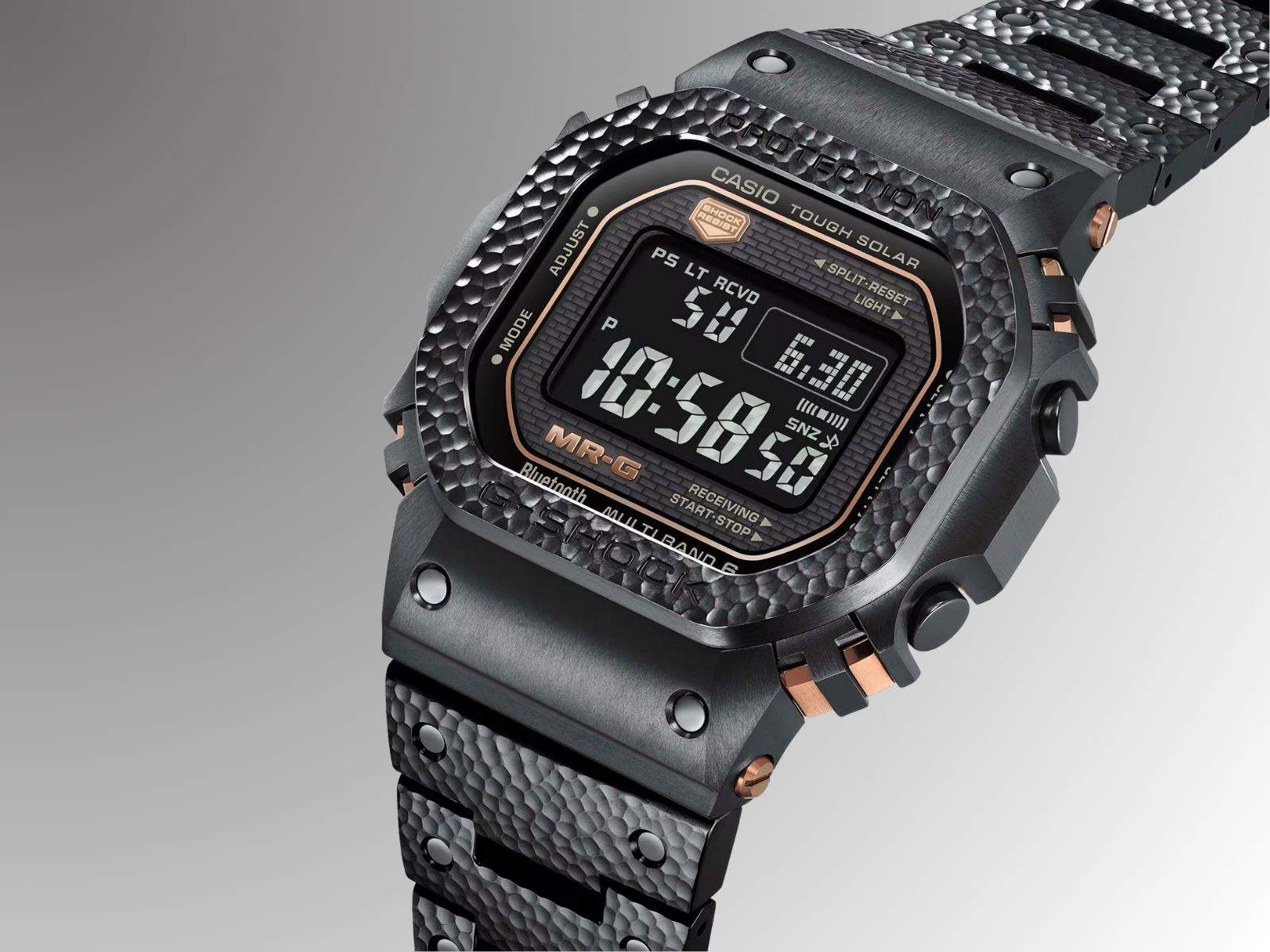 CASIO MRG-210T G-SHOCK MR-G チタン フルメタル G-SHOCK40周年モデル、刀鍛冶の名門「月山」とコラボレーション