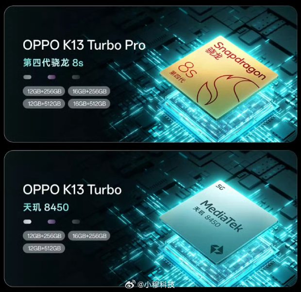 Oppo K13 Turbo series chipset