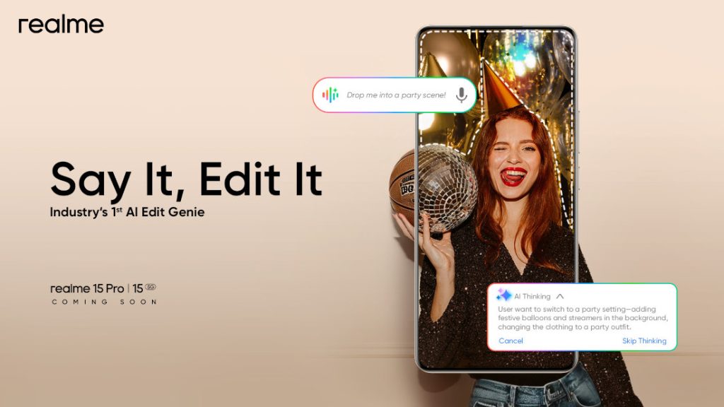 Realme 15 series AI Edit Genie