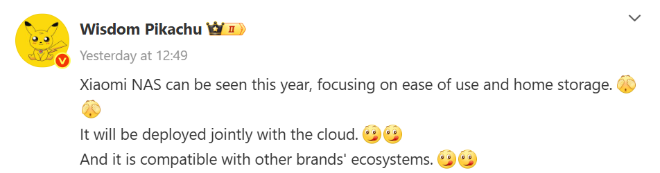 Xiaomi NAS Smart Pikachu