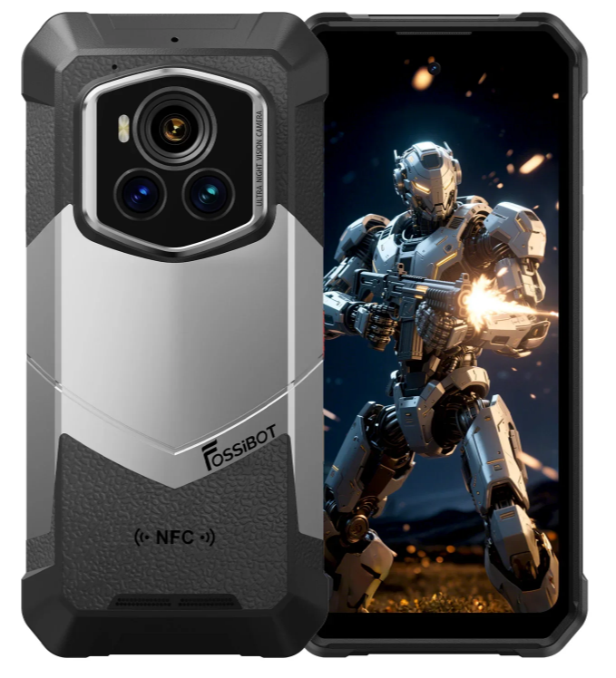 FOSSiBOT F107 Pro smartphone rugged com tecnologia de visão noturna colorida e bateria de 28.000mAh