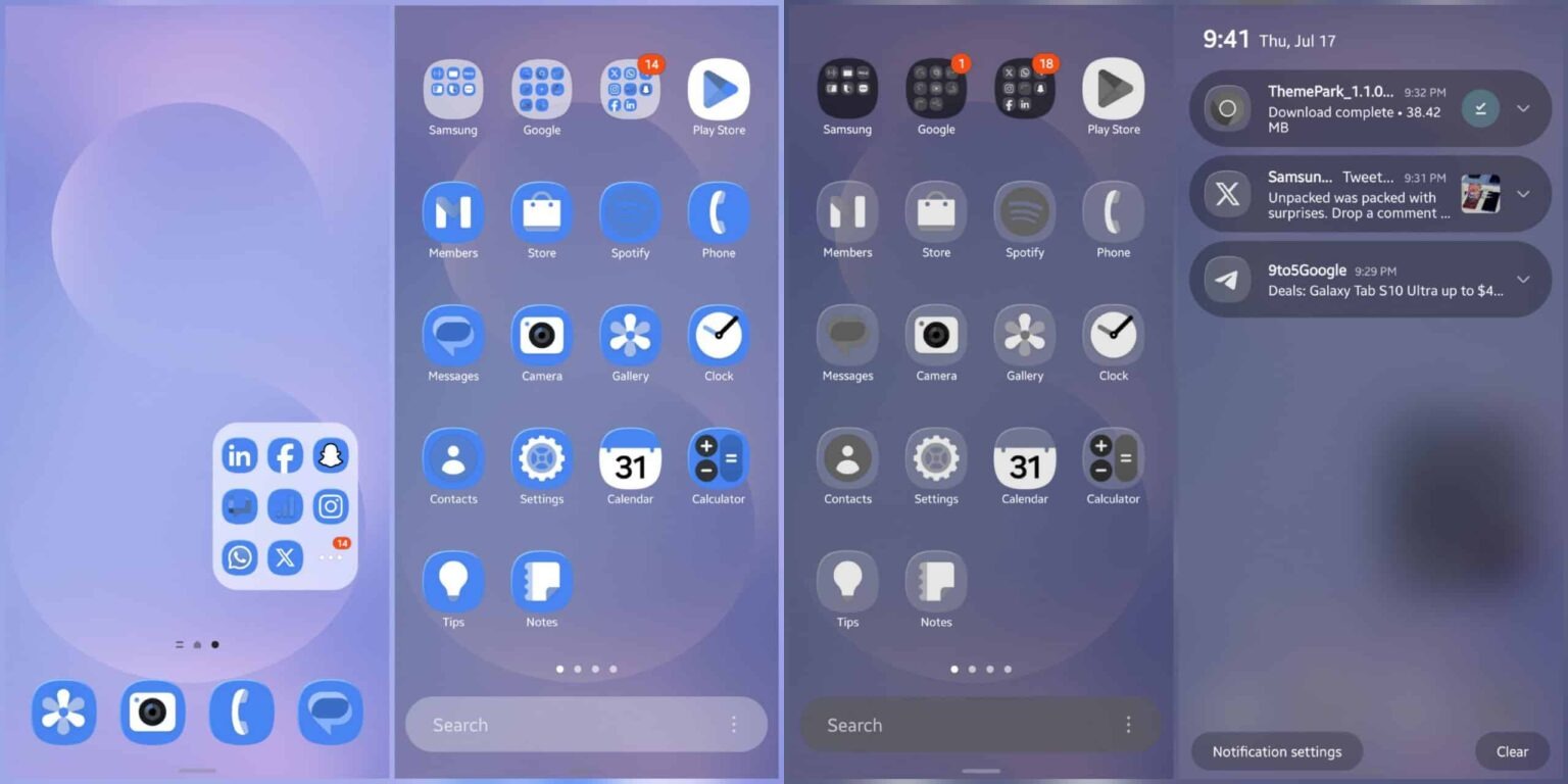 After mocking Apple, Samsung finally follows suit with Glass-like UI — and it's easy to install - Gizmochina