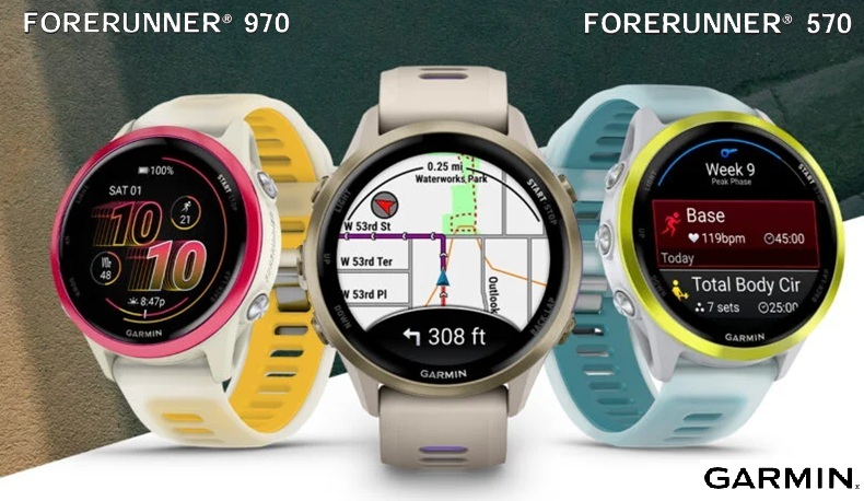 Garmin Forerunner 970 and Forerunner 570