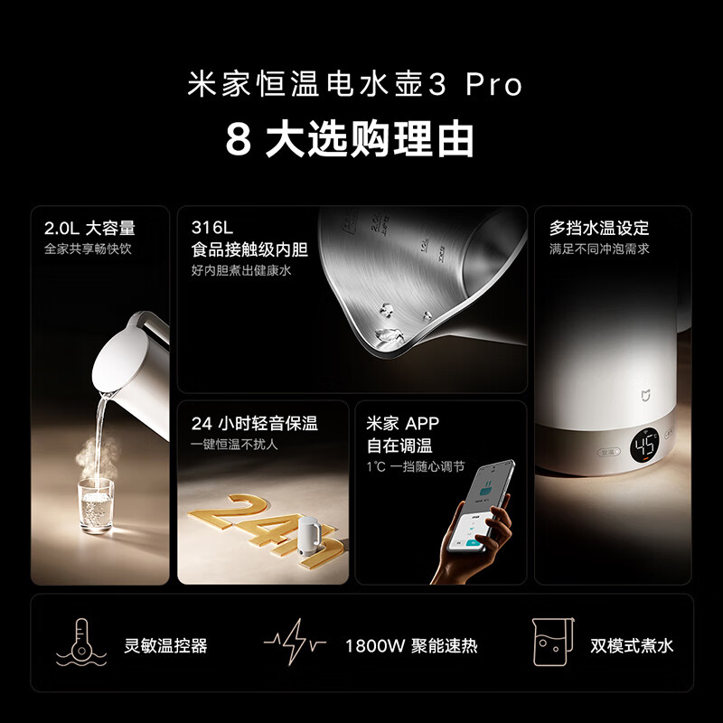 Mijia Thermostatic Electric Kettle 3 Pro