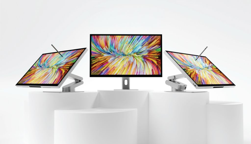 ASPEKT 32-inch 4K UHD Monitor with optional Aspekt Fold, Raise and Omni Fold Stands