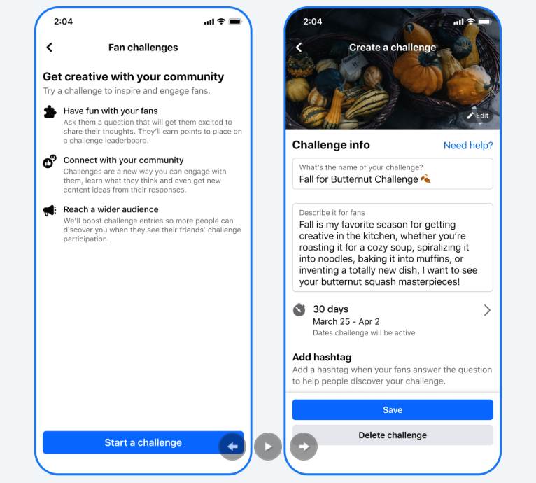 Fan Challenges - Facebook